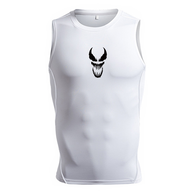 グラフィックノースリーブコンプレッションシャツ男性用夏アスレ - Sleeveless Undershirt のレビューと価格