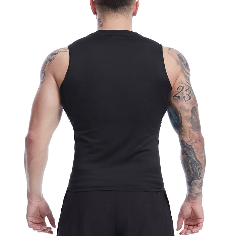グラフィックノースリーブコンプレッションシャツ男性用夏アスレ - Sleeveless Undershirt のレビューと価格