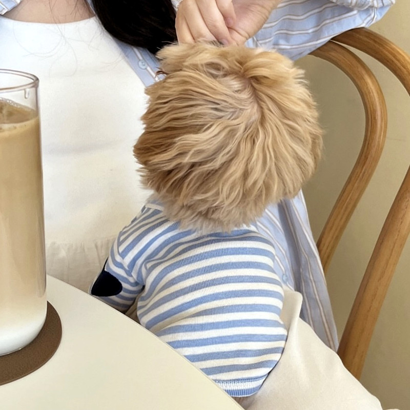 小型犬用犬用ベストペット犬服夏冷却Tシャツ綿ハートストライプ - Sleeveless Undershirt のレビューと価格